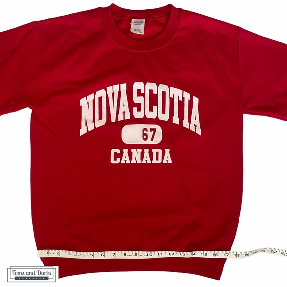 Nova Scotia Unisex Crew Neck Sweater Red - Picture 8 of 10